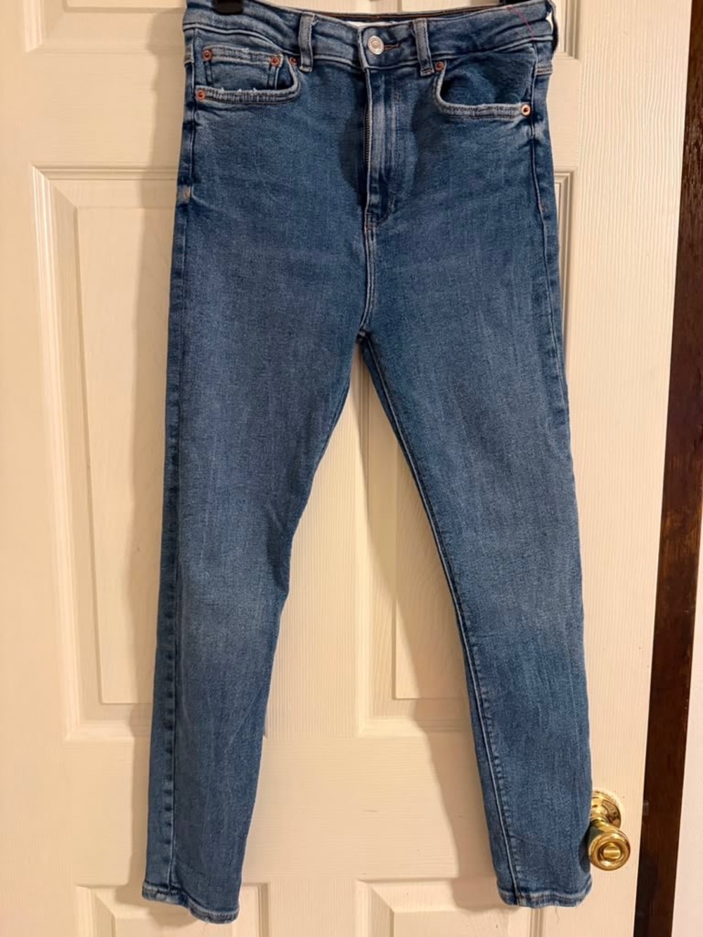 Zara Medium Blue Skinny Jeans